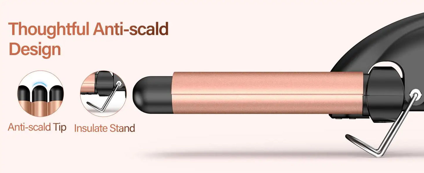 BESTOPE PRO 5 in 1 Wand Curling Iron-Curling Wand Set with Hair Straightener, 3 Barrels Hair Crimper Iron, 3 Ceramic Curling Iro