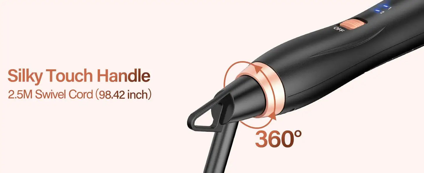BESTOPE PRO 5 in 1 Wand Curling Iron-Curling Wand Set with Hair Straightener, 3 Barrels Hair Crimper Iron, 3 Ceramic Curling Iro