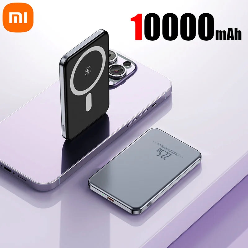 Xiaomi 500000mAh Magnetic Power Bank  25W Wireless Fast Charger Portable Large Capacity for Magsafe Powerbank for iPhone Samsung