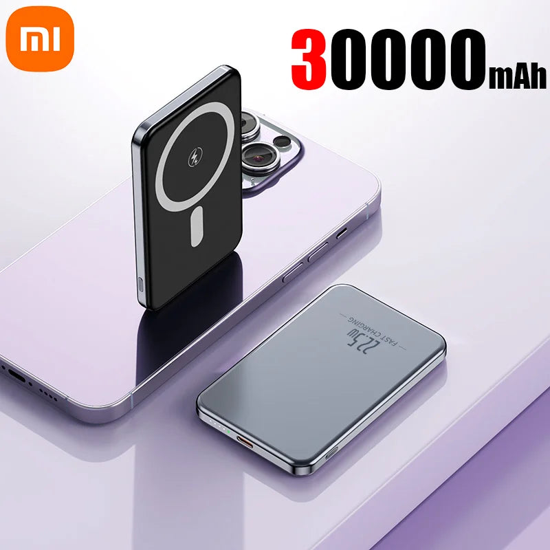 Xiaomi 500000mAh Magnetic Power Bank  25W Wireless Fast Charger Portable Large Capacity for Magsafe Powerbank for iPhone Samsung
