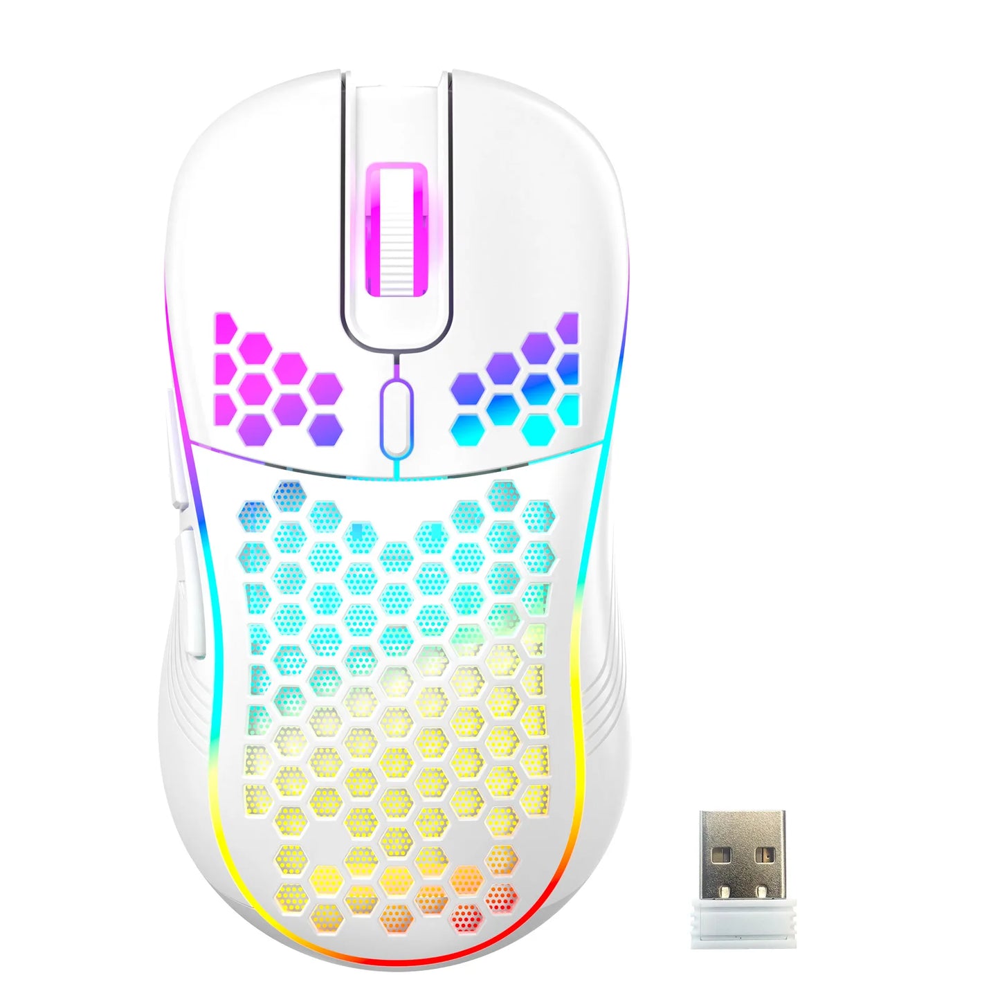 Honeycomb Wired Gaming Mouse RGB Backlight 7200 Adjustable DPI Ergonomic