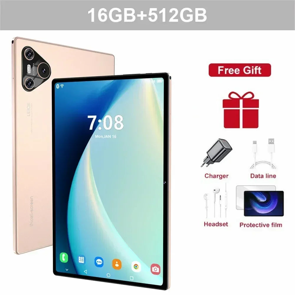16 Pro Tablet GPS 10000mAh Snapdragon Tablet 10 inch 16GB+1TB Tablets 4K 5G Dual SIM PC