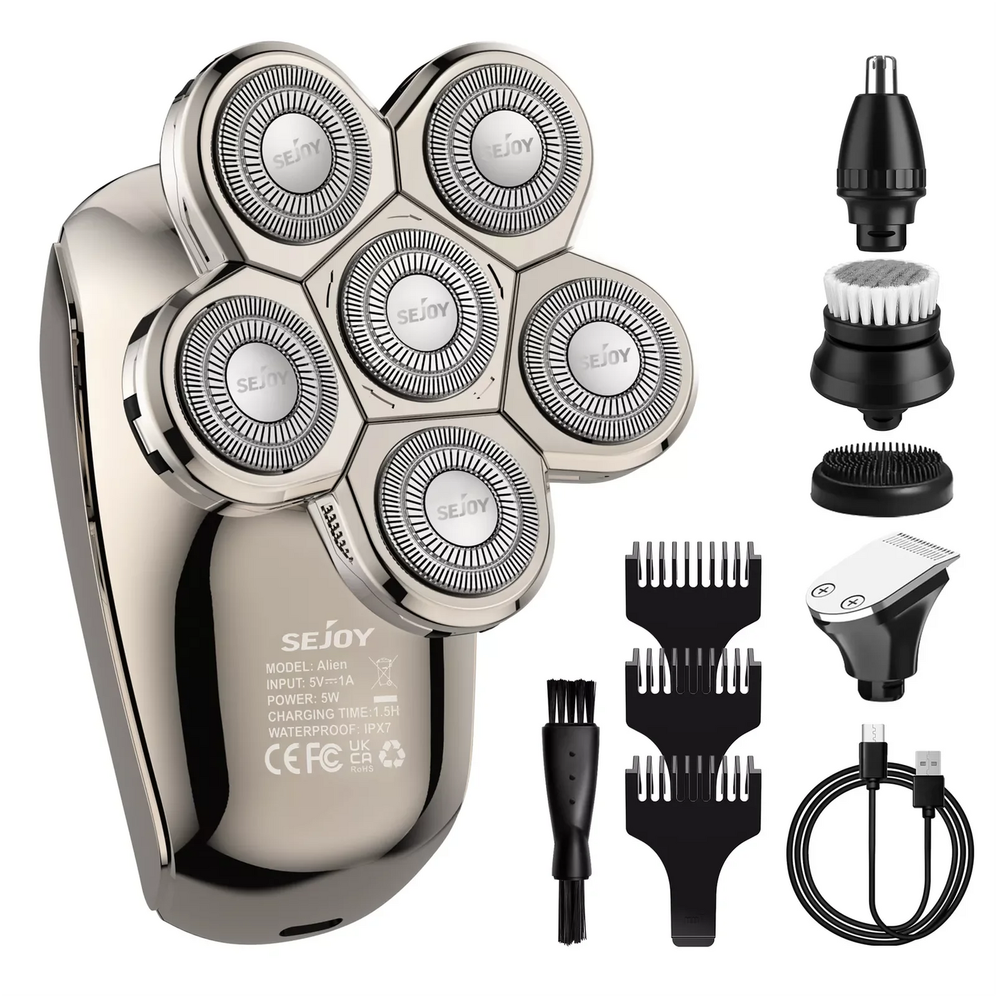 SEJOY Electric Shaver Hair Clipper 5IN1 Beard Trimmer