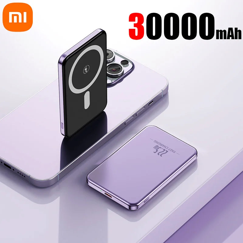 Xiaomi 500000mAh Magnetic Power Bank  25W Wireless Fast Charger Portable Large Capacity for Magsafe Powerbank for iPhone Samsung