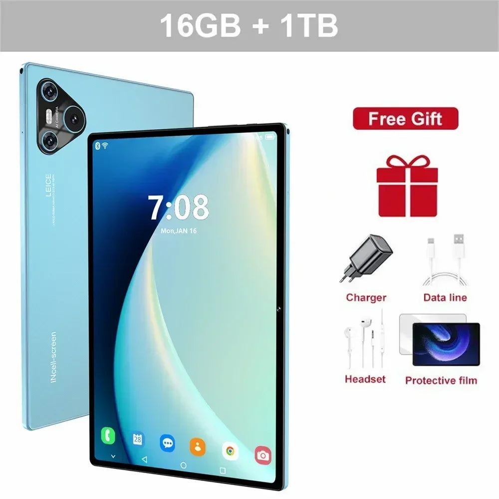 16 Pro Tablet GPS 10000mAh Snapdragon Tablet 10 inch 16GB+1TB Tablets 4K 5G Dual SIM PC