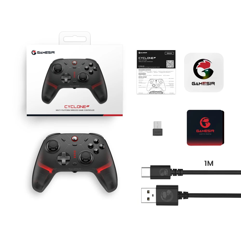 GameSir Cyclone 2 Wireless Pro Controller, Hall Effect Joysticks.