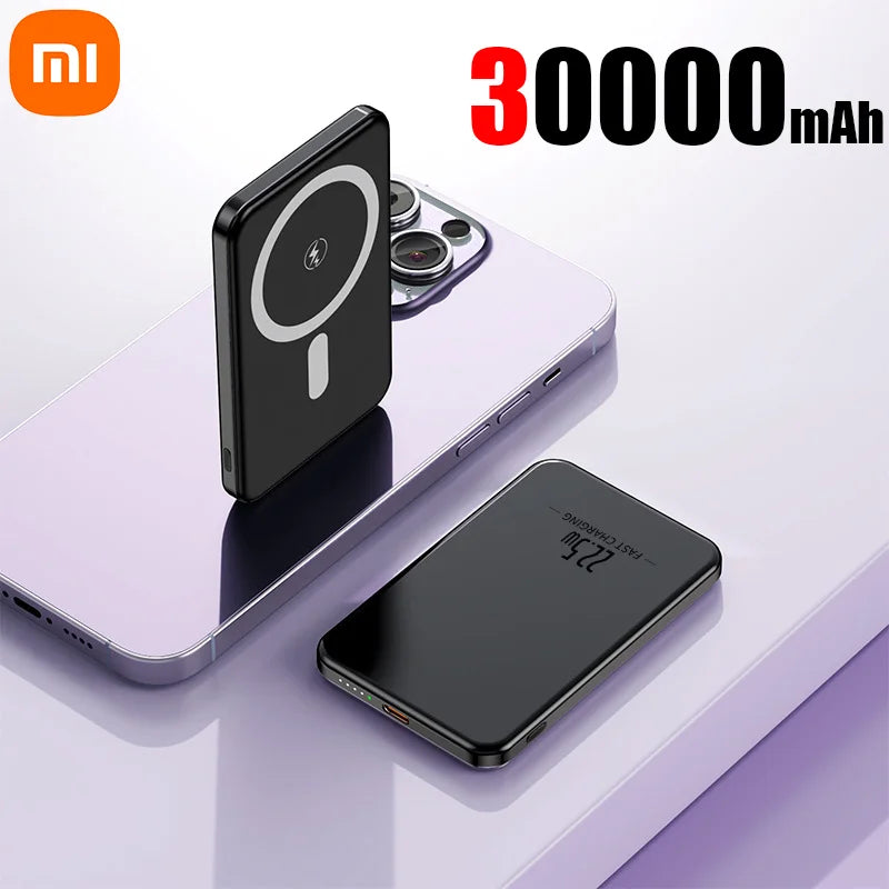 Xiaomi 500000mAh Magnetic Power Bank  25W Wireless Fast Charger Portable Large Capacity for Magsafe Powerbank for iPhone Samsung